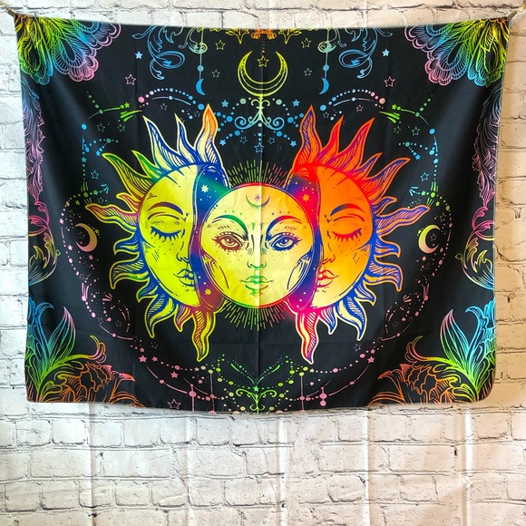 Other - Colorful Sun and Moon Tapestry